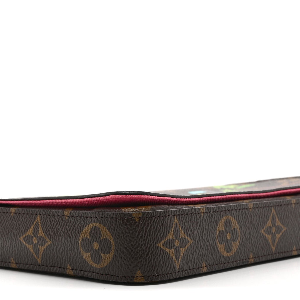 Louis Vuitton Monogram 2021 Christmas Animation Hollywood Pochette Felicie Chain Wallet Fuchsia