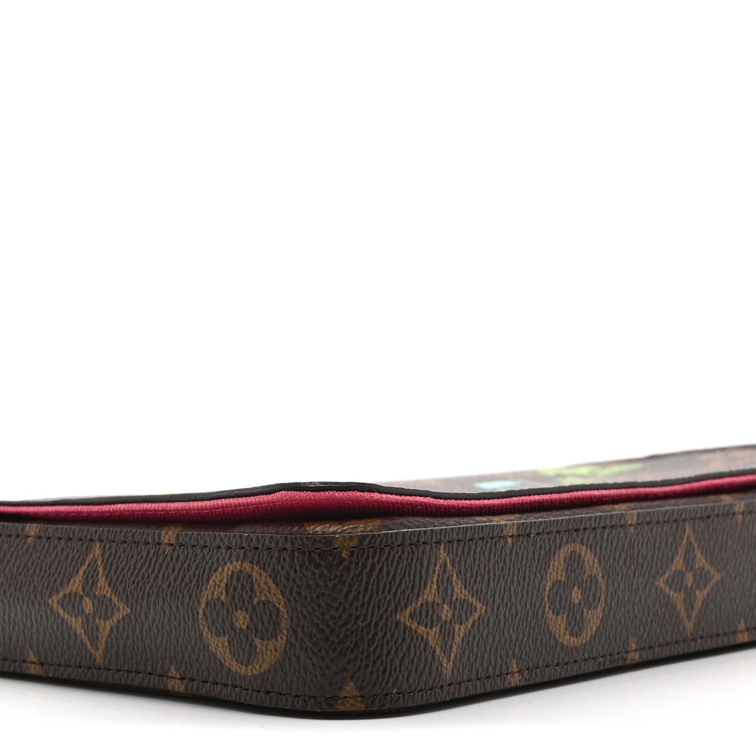 Louis Vuitton Monogram 2021 Christmas Animation Hollywood Pochette Felicie Chain Wallet Fuchsia