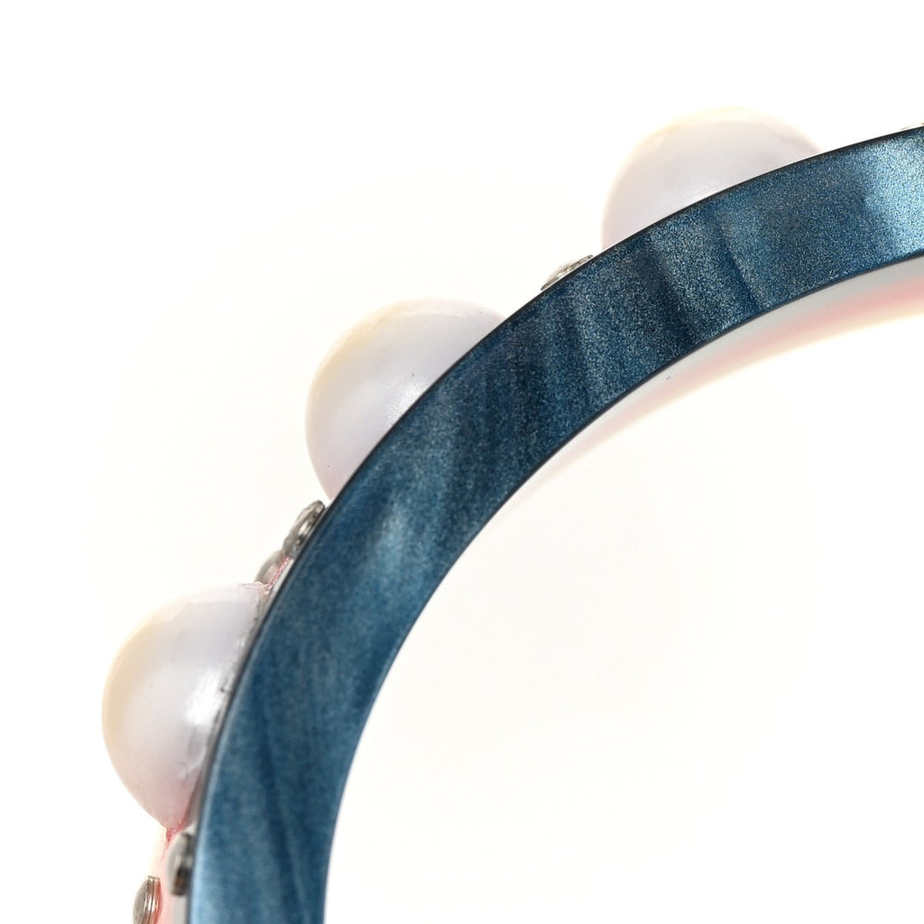 Gucci Web Pearl Cuff  Blue Red White