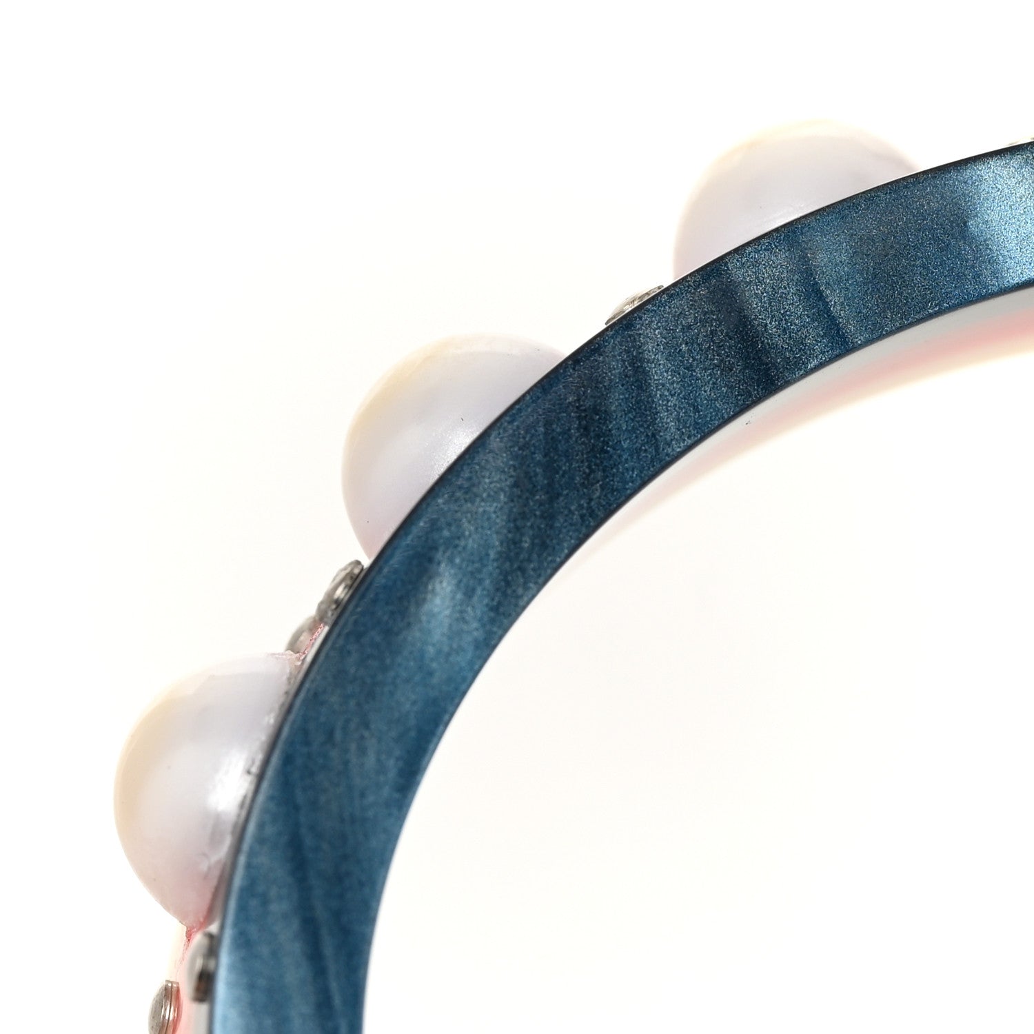 Gucci Web Pearl Cuff  Blue Red White