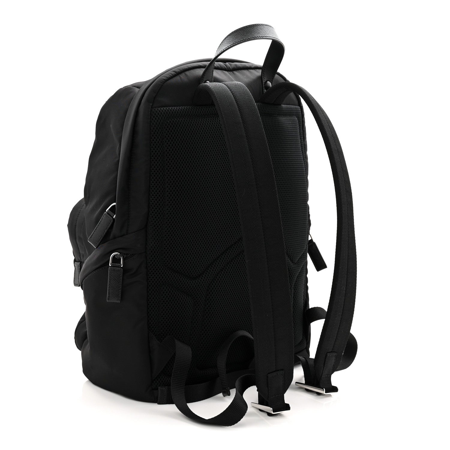 Prada Re-Nylon Saffiano Zip Backpack Black