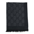 Gucci Wool Cashmere GG Monogram Blanket Black Grey