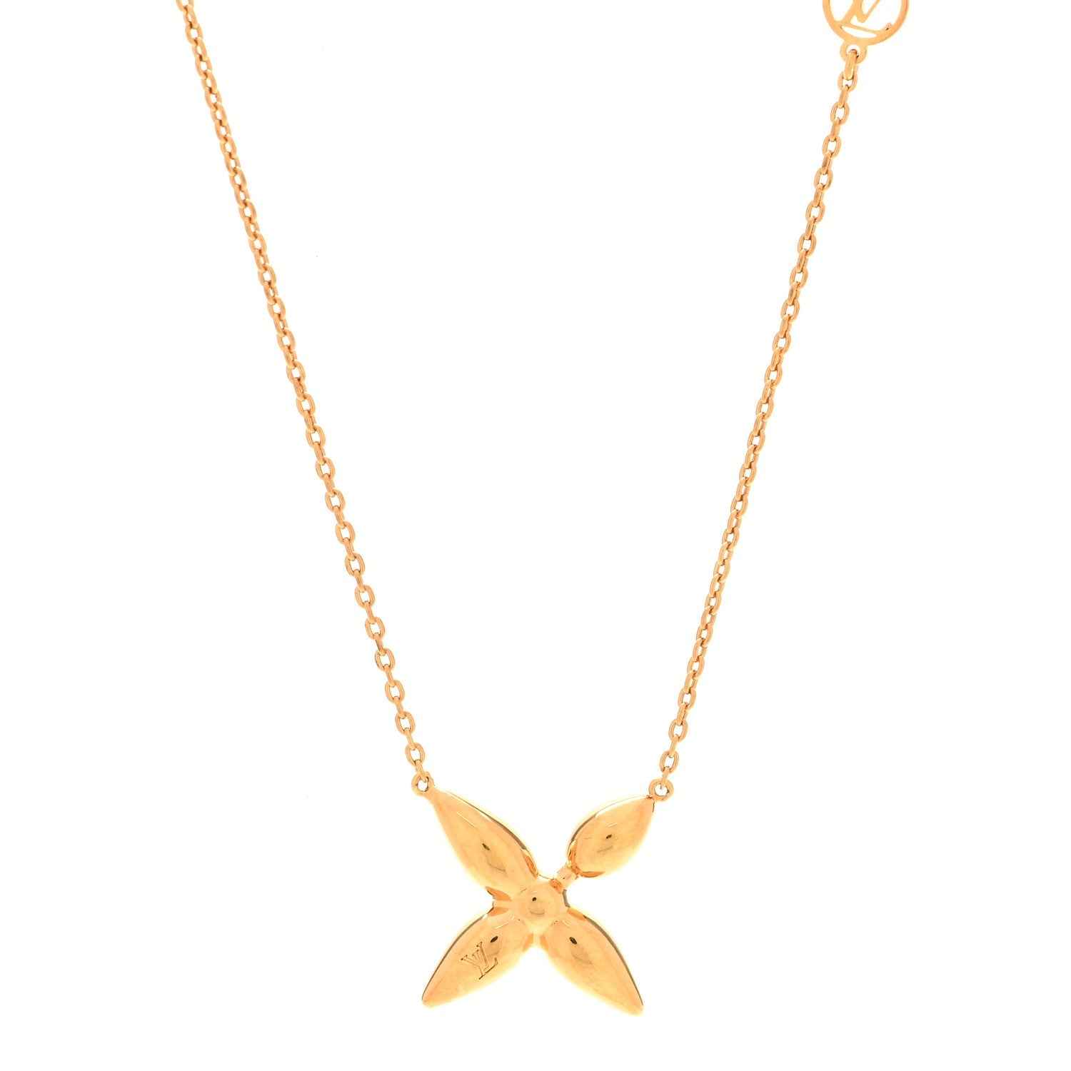 Louis Vuitton Metal Louisette Necklace Gold