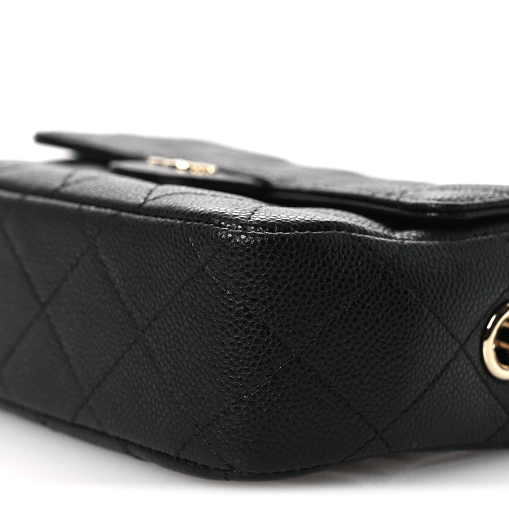 Chanel Caviar Quilted Chain Camera Bag Black