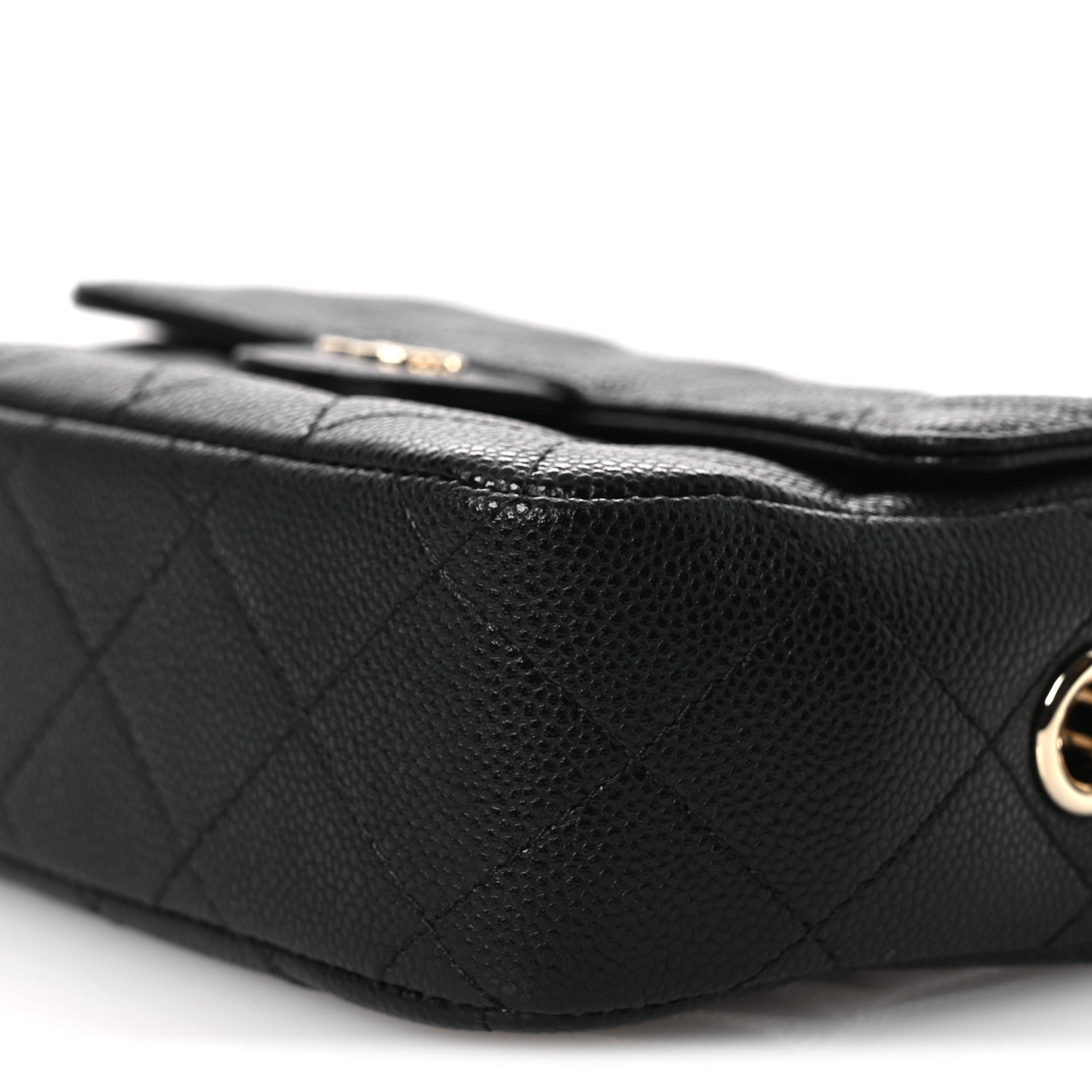 Chanel Caviar Quilted Chain Camera Bag Black