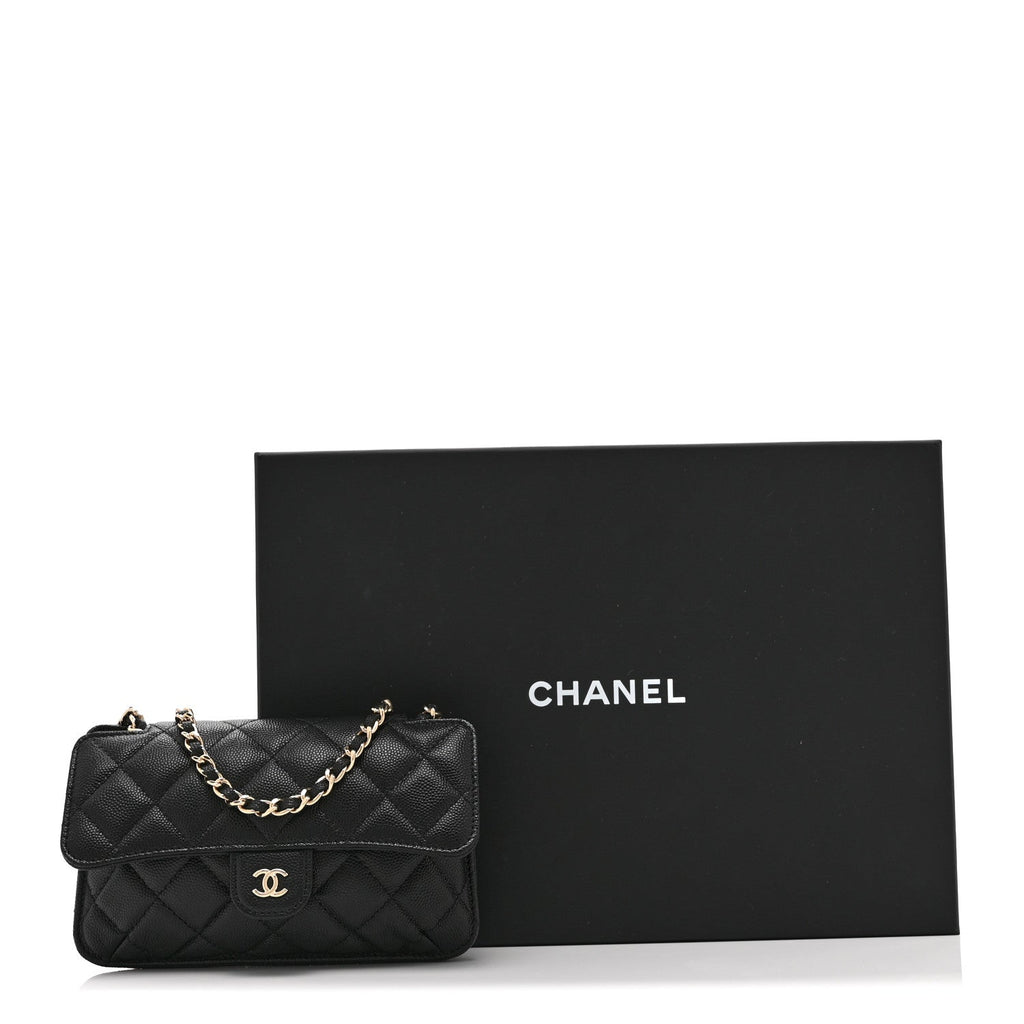 Chanel Caviar Fabric Graffiti Foldable Tote Bag With Chain Black Multicolor