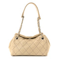 Chanel Lambskin Stitched Accordion Tote Beige