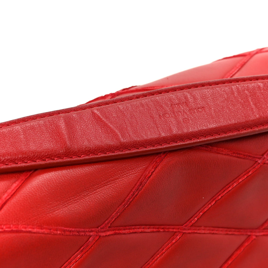 Louis Vuitton Lambskin Malletage GO-14 PM Red