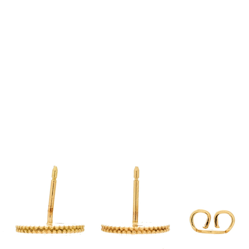 Gucci 18K Yellow Gold Enamel Icon Blooms Earrings