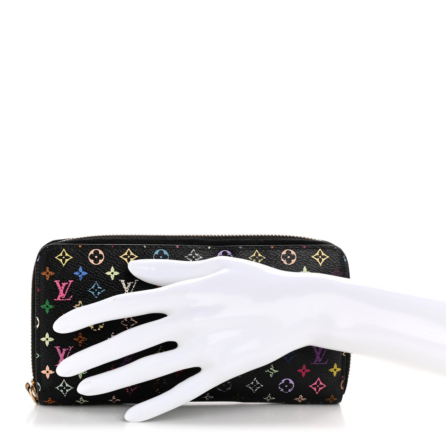 Louis Vuitton Monogram Multicolor Zippy Wallet Black Grenade