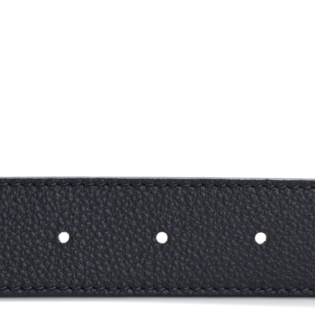 Louis Vuitton Calfskin Monogram 30mm LV Initiales Reversible Belt 90 36 Blue