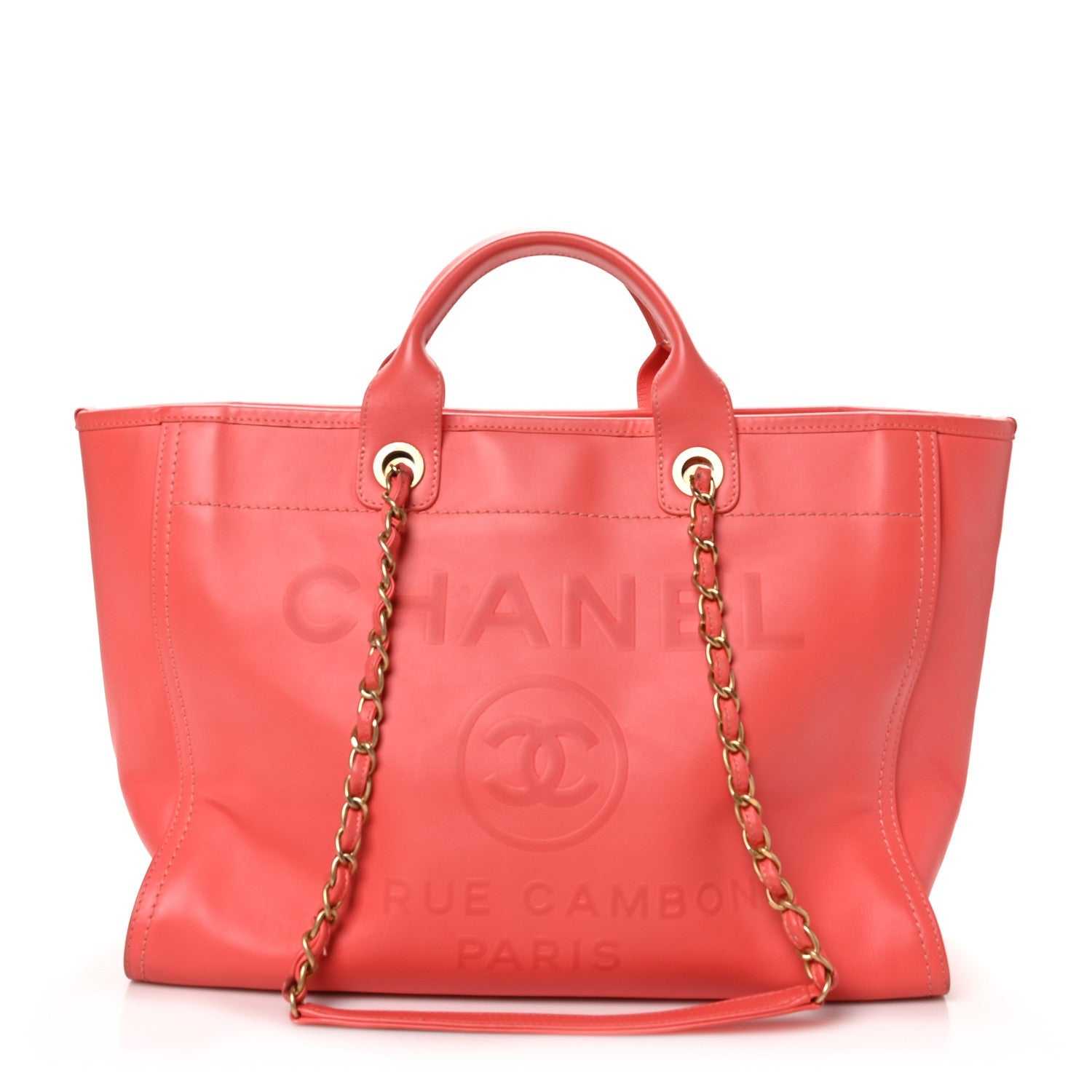 Chanel Calfskin Medium Deauville Tote Pink