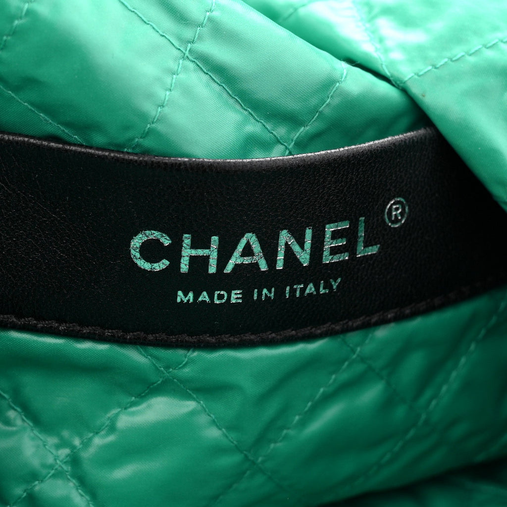 Chanel Tweed Resin Strass Large Robot Shopping Bag Black