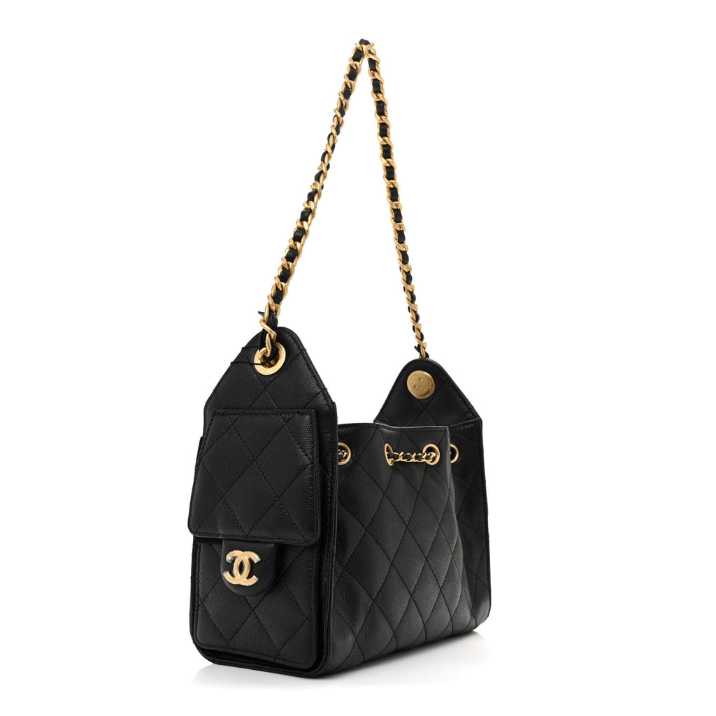 Chanel Caviar Quilted Mini Chanel 25 Handbag Black
