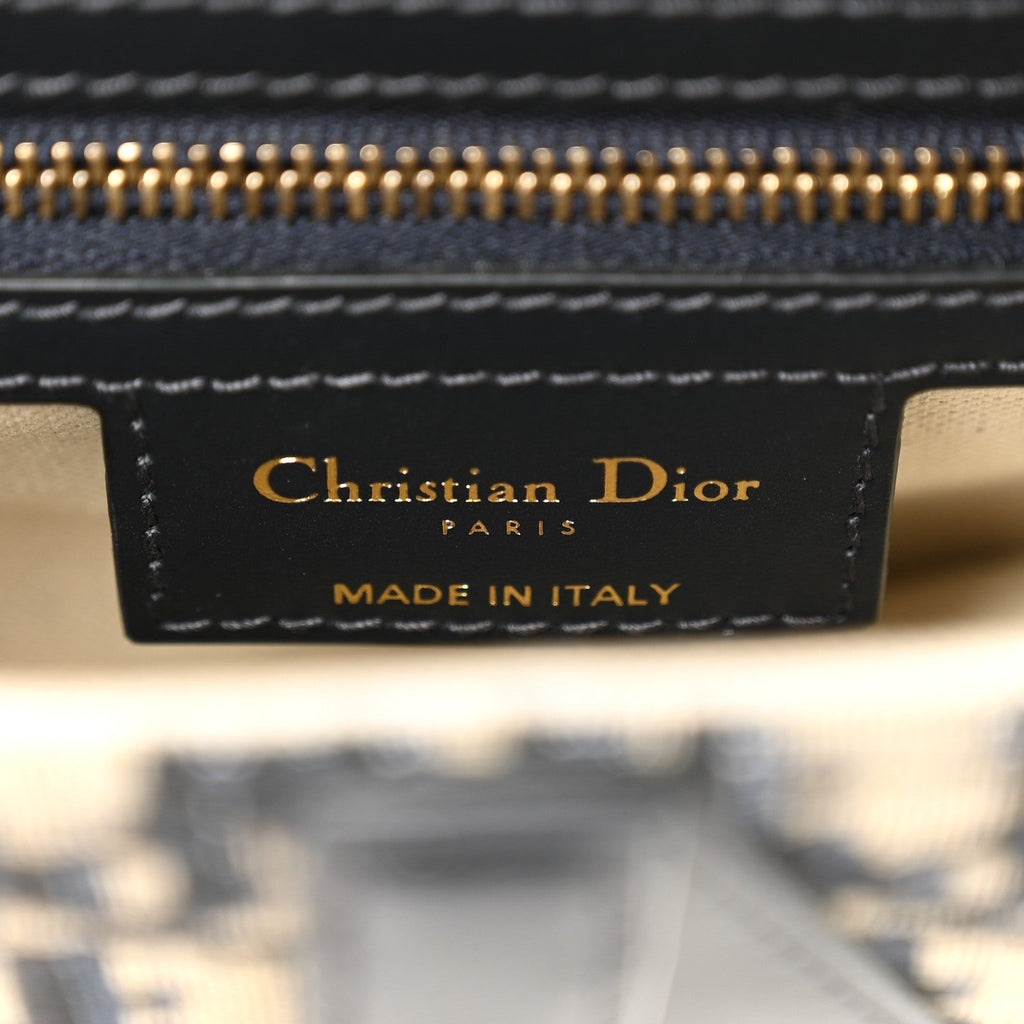 Christian Dior Oblique Saddle Bag With Strap Blue
