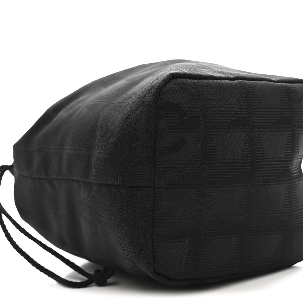 Chanel Nylon Travel Drawstring Bag Black
