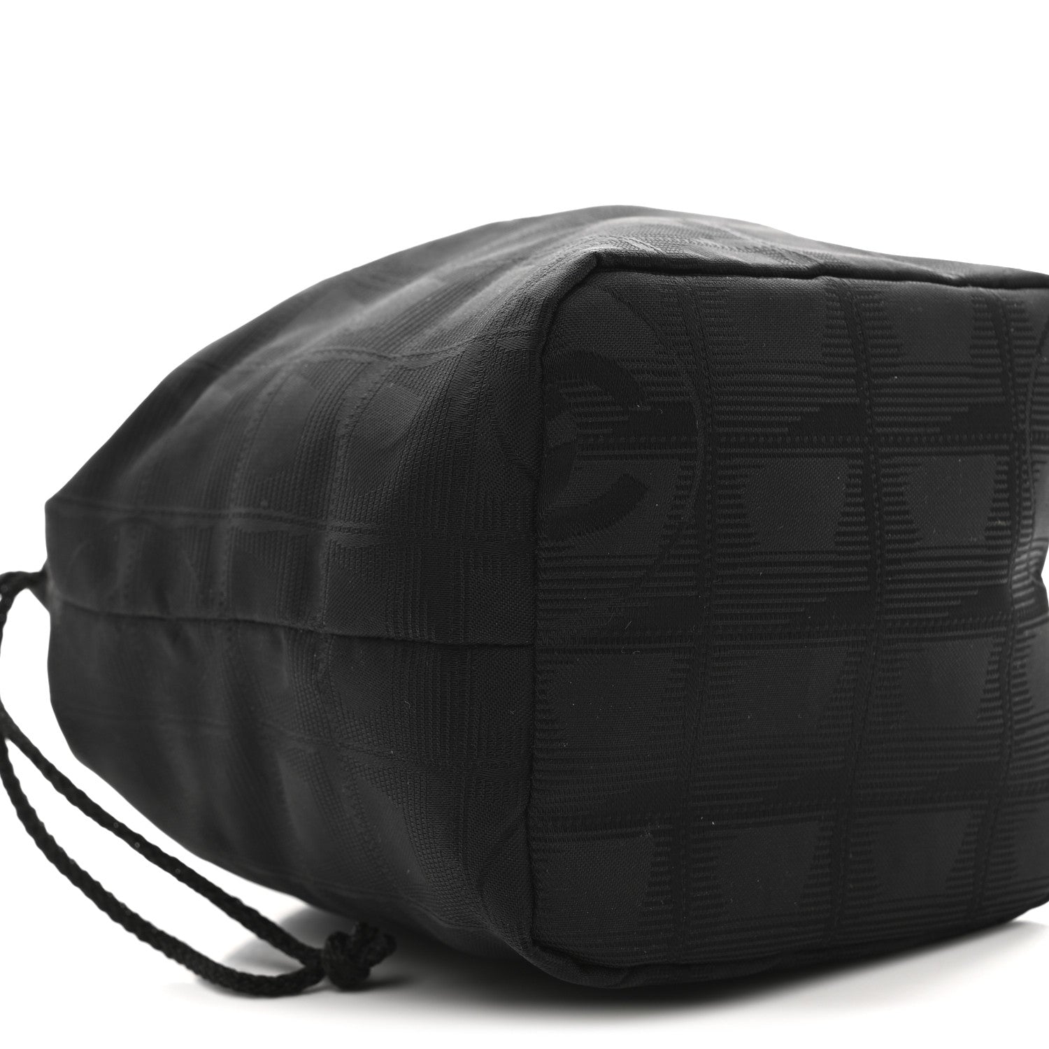 Chanel Nylon Travel Drawstring Bag Black