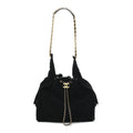Chanel Suede Quilted Medium Chanel 25 Handbag Black