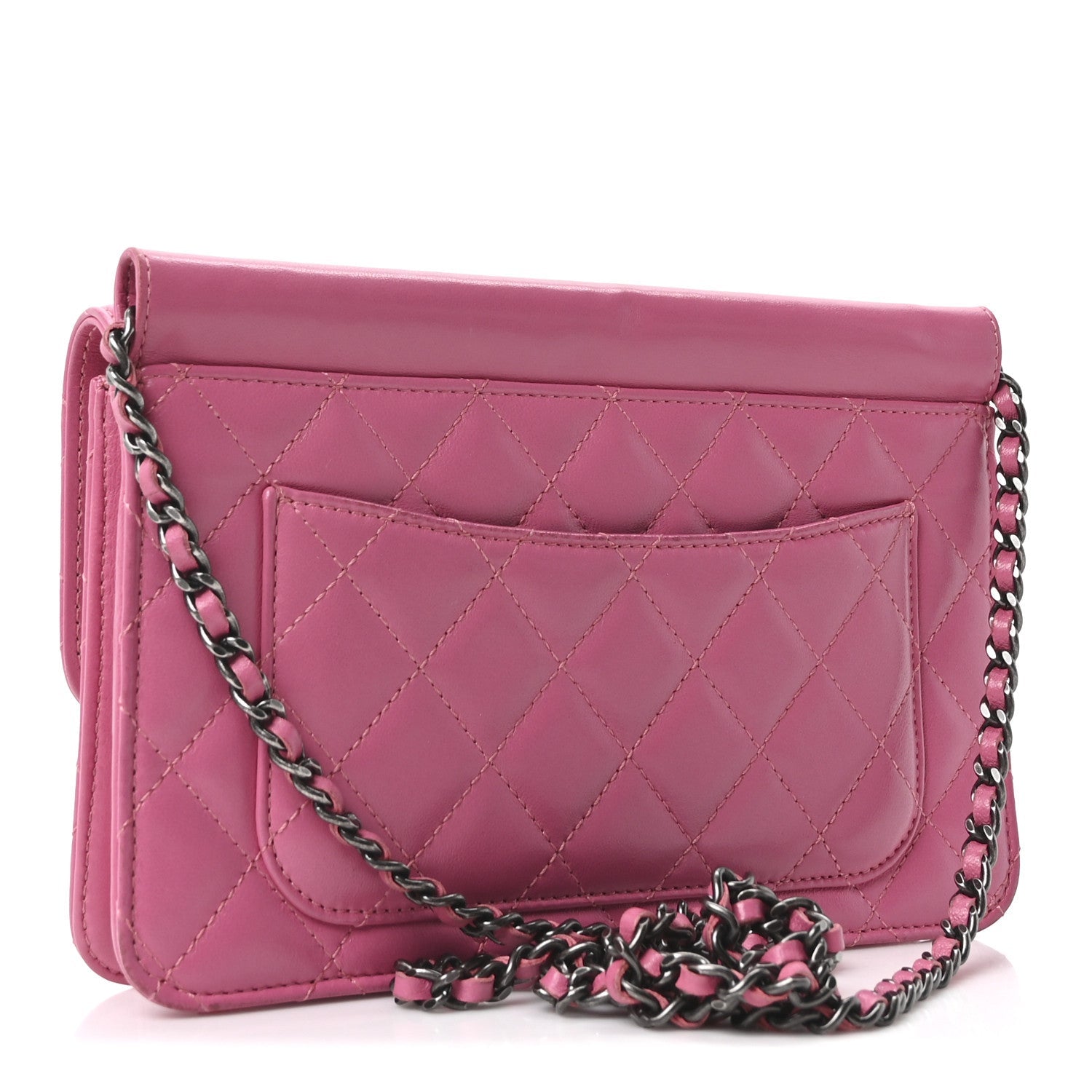 Chanel Lambskin Quilted Medium Crossing Times Flap Pink
