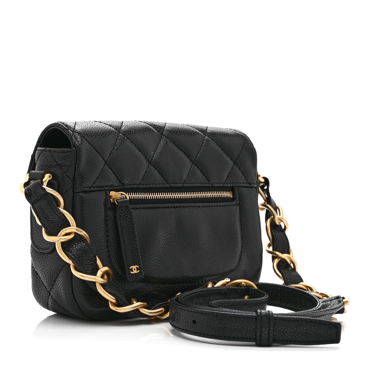 Chanel Caviar Quilted Mini Chain Flap Black