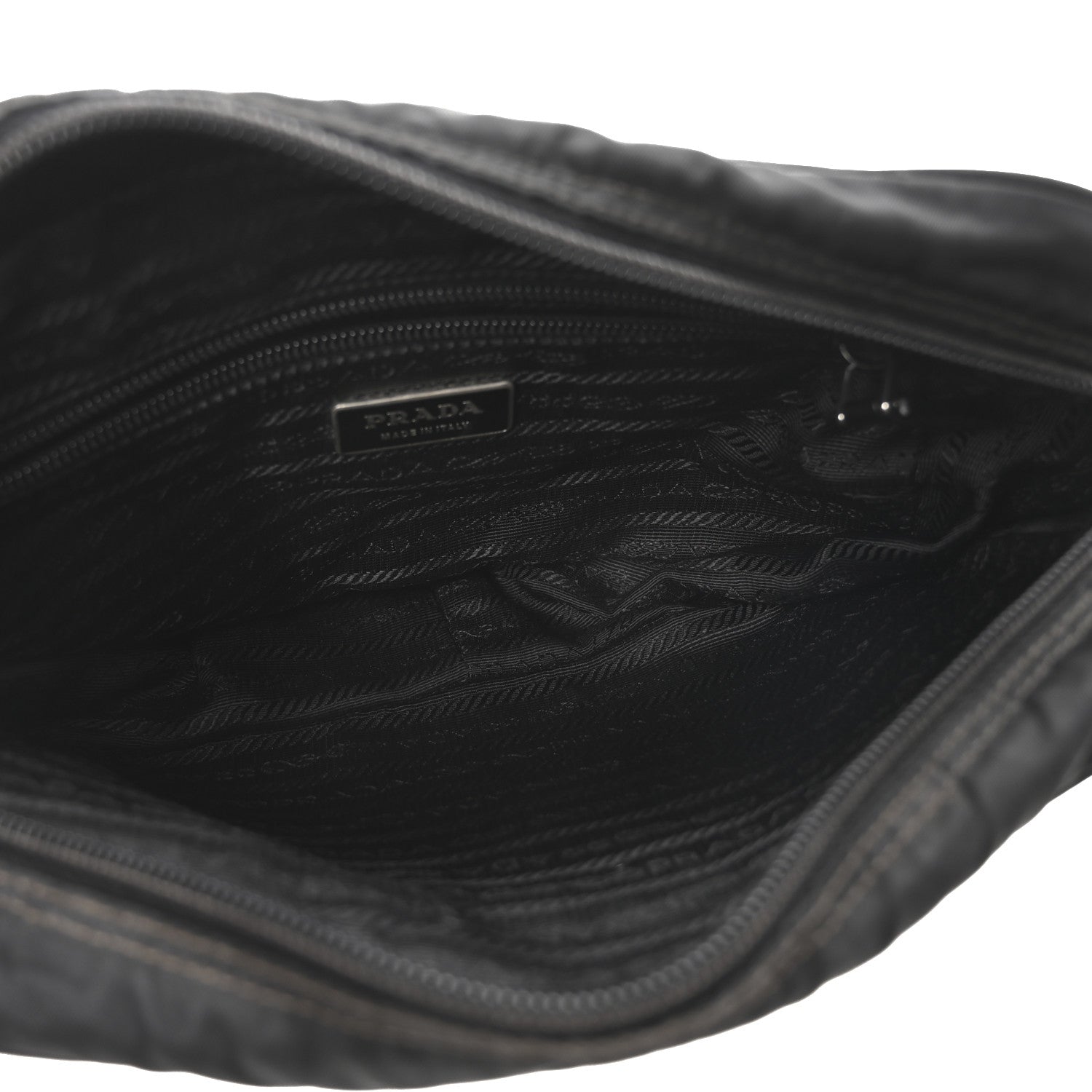 Prada Tessuto Nylon Triangle Shoulder Bag Black