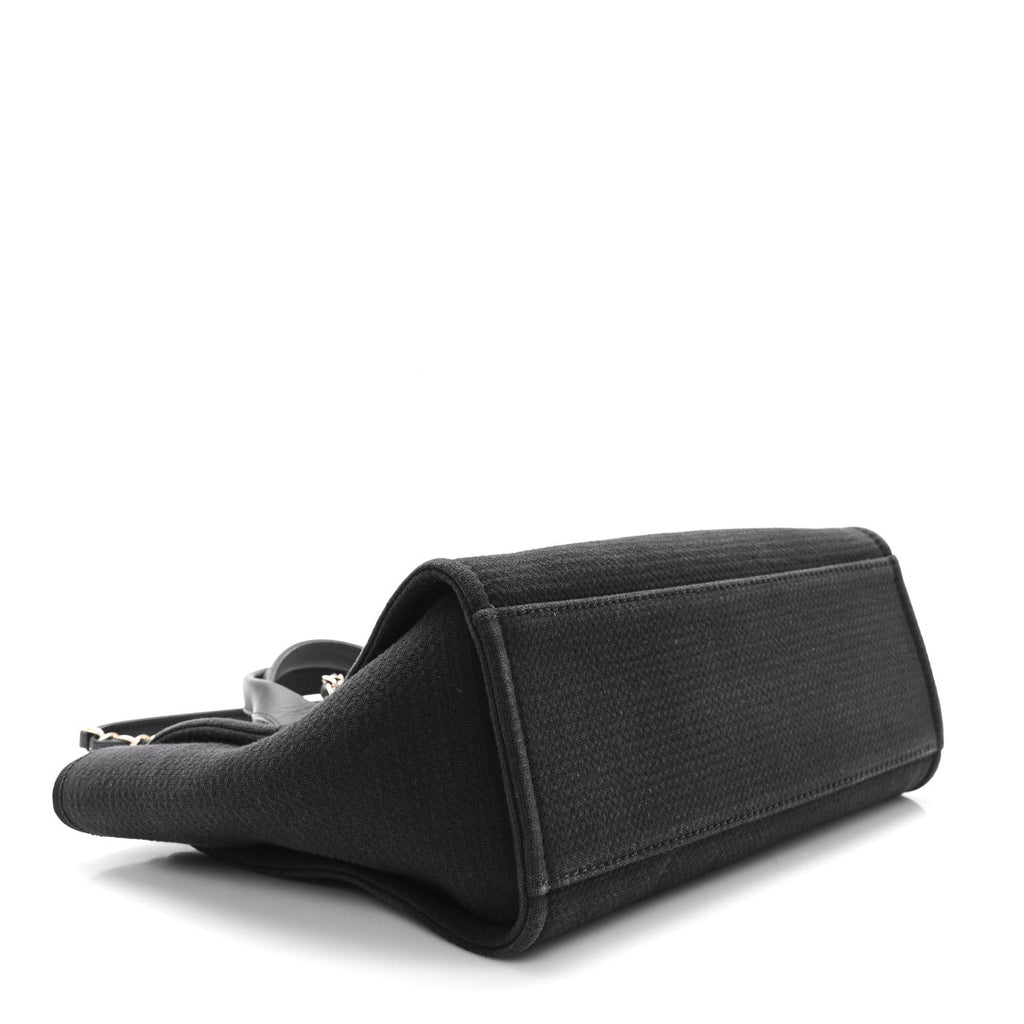 Chanel Mixed Fibers Small Deauville Tote Black