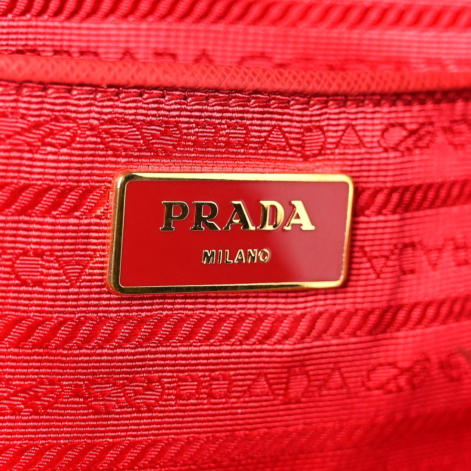 Prada Saffiano Lux Large Double Zip Tote Fuoco