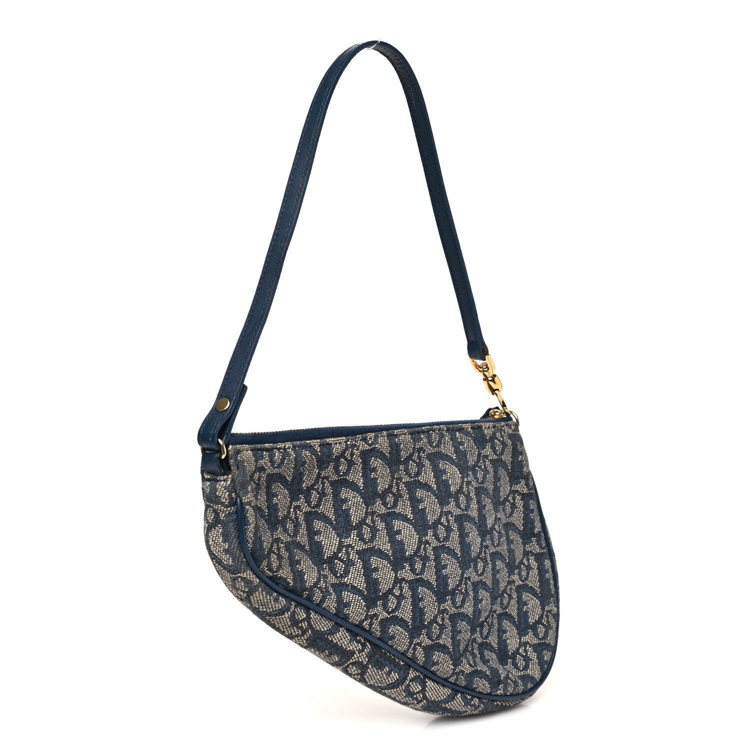 Christian Dior Monogram Mini Saddle Pochette Navy