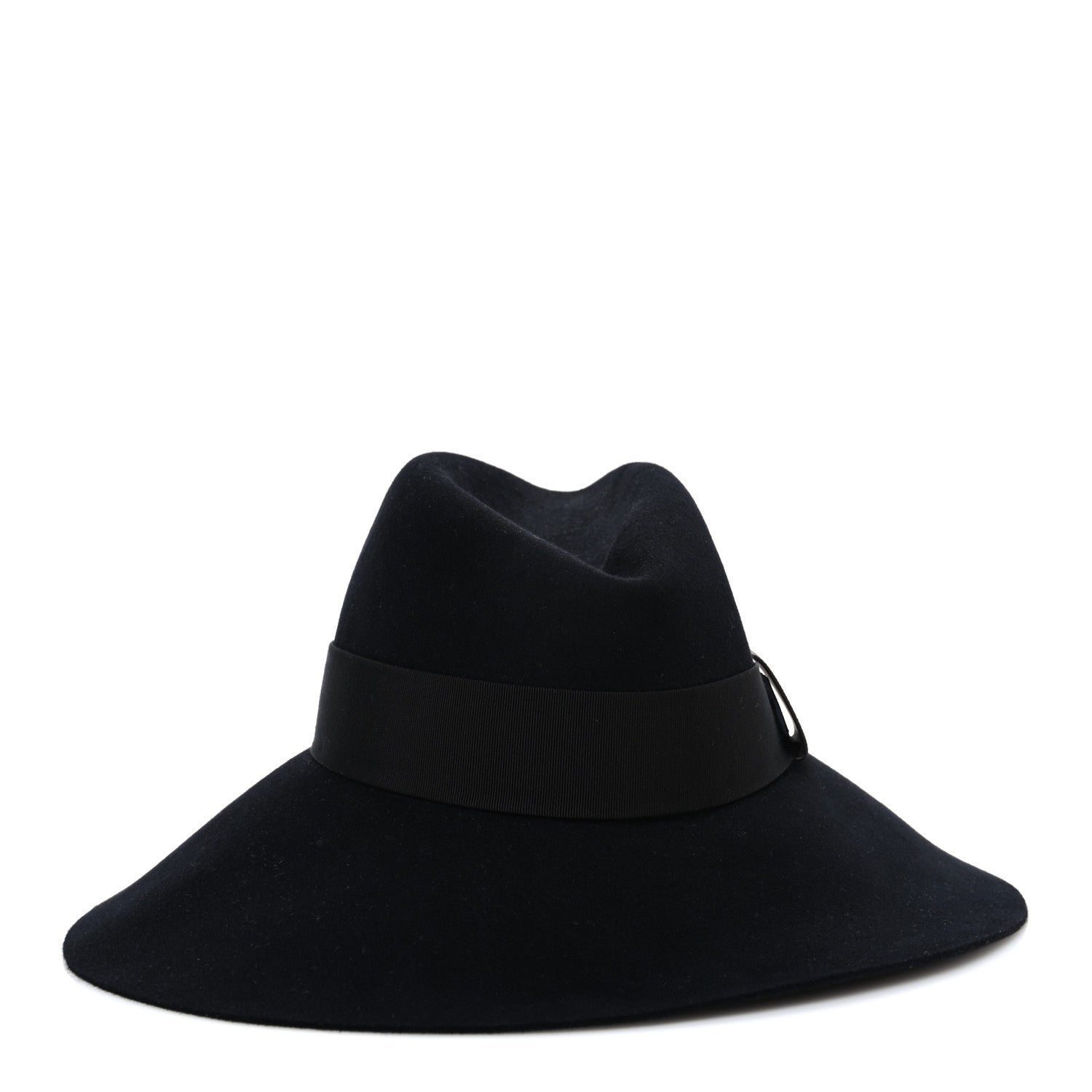Louis Vuitton Felt Leather Monogram Fedora XL Hat Black