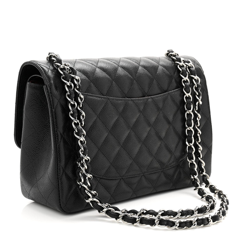 Chanel Caviar Quilted Jumbo Double Flap Black