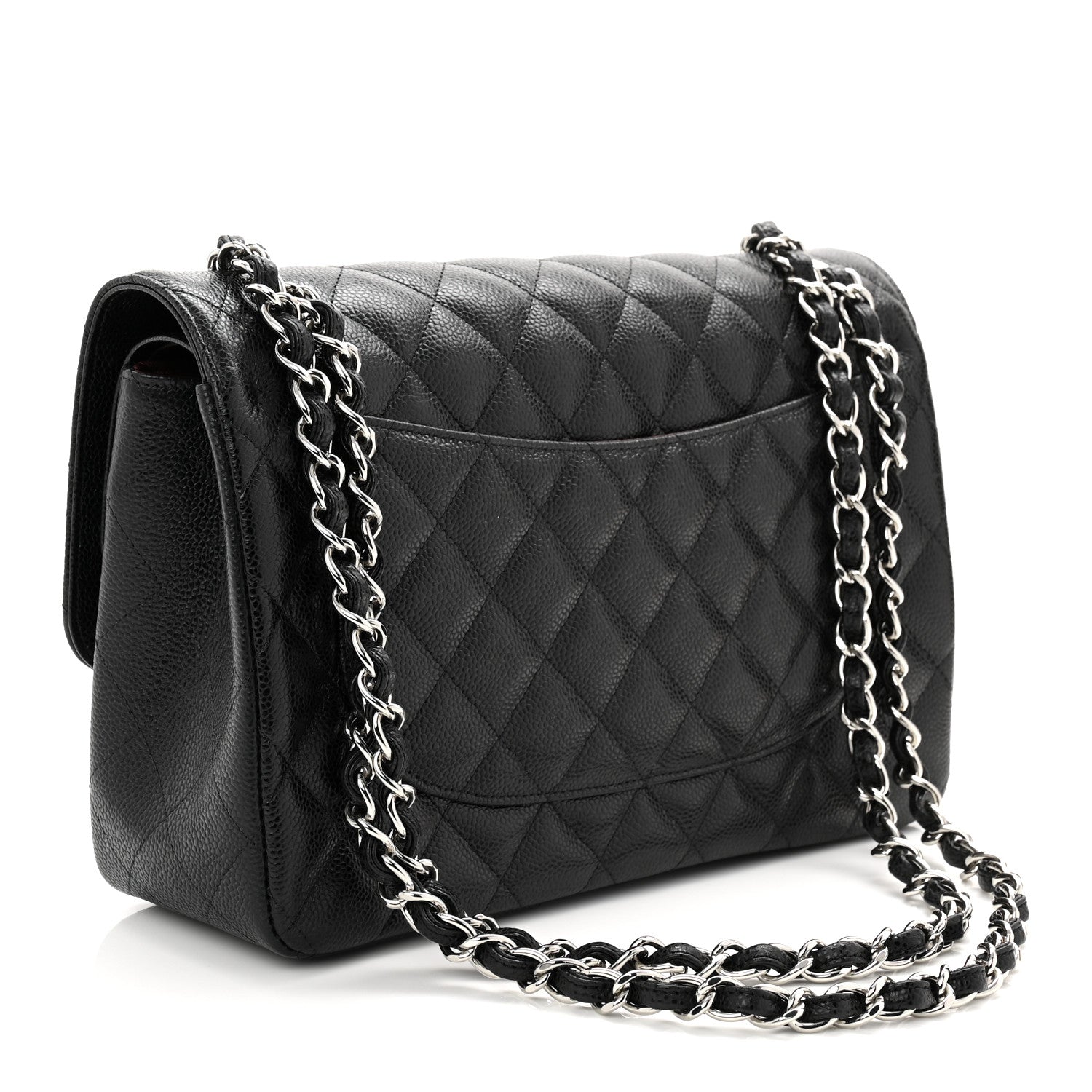Chanel Caviar Quilted Jumbo Double Flap Black