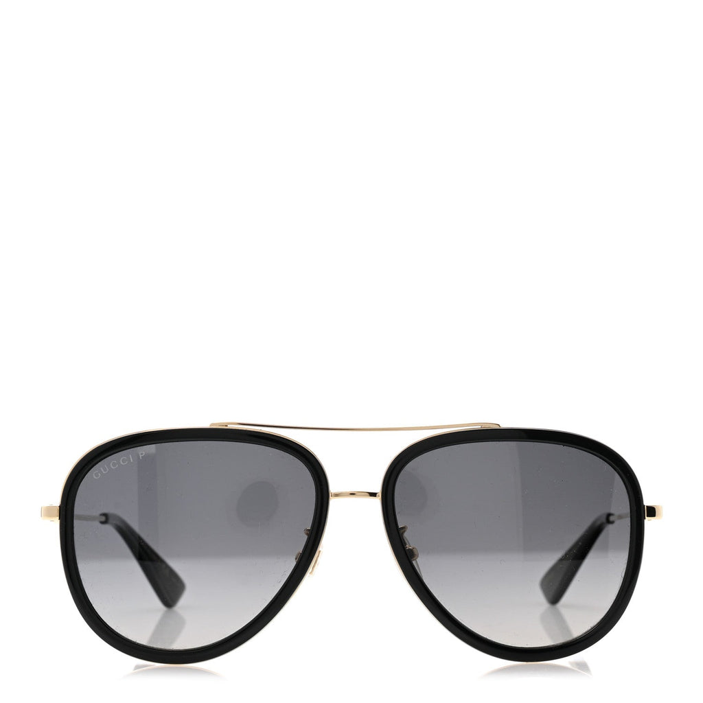 Gucci Aviator Sunglasses GG0062S Black Gold