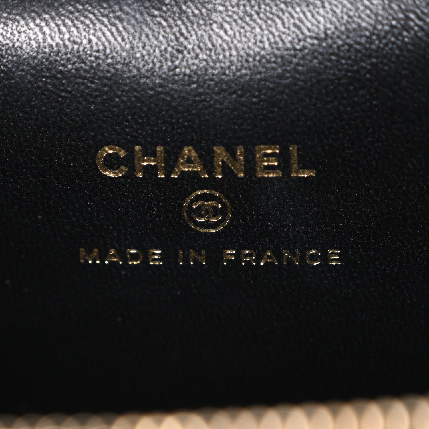 Chanel Lambskin Quilted Metal Mini Top Handle Vanity Case With Chain Black