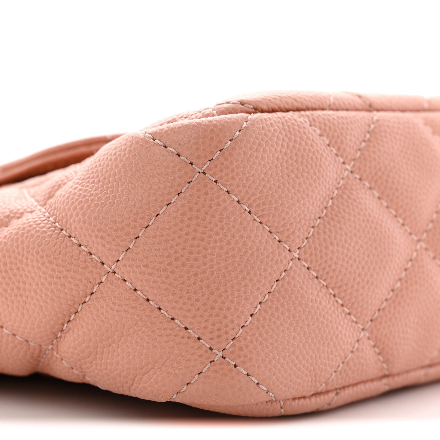 Chanel Caviar Quilted Small Wavy CC Hobo Coral