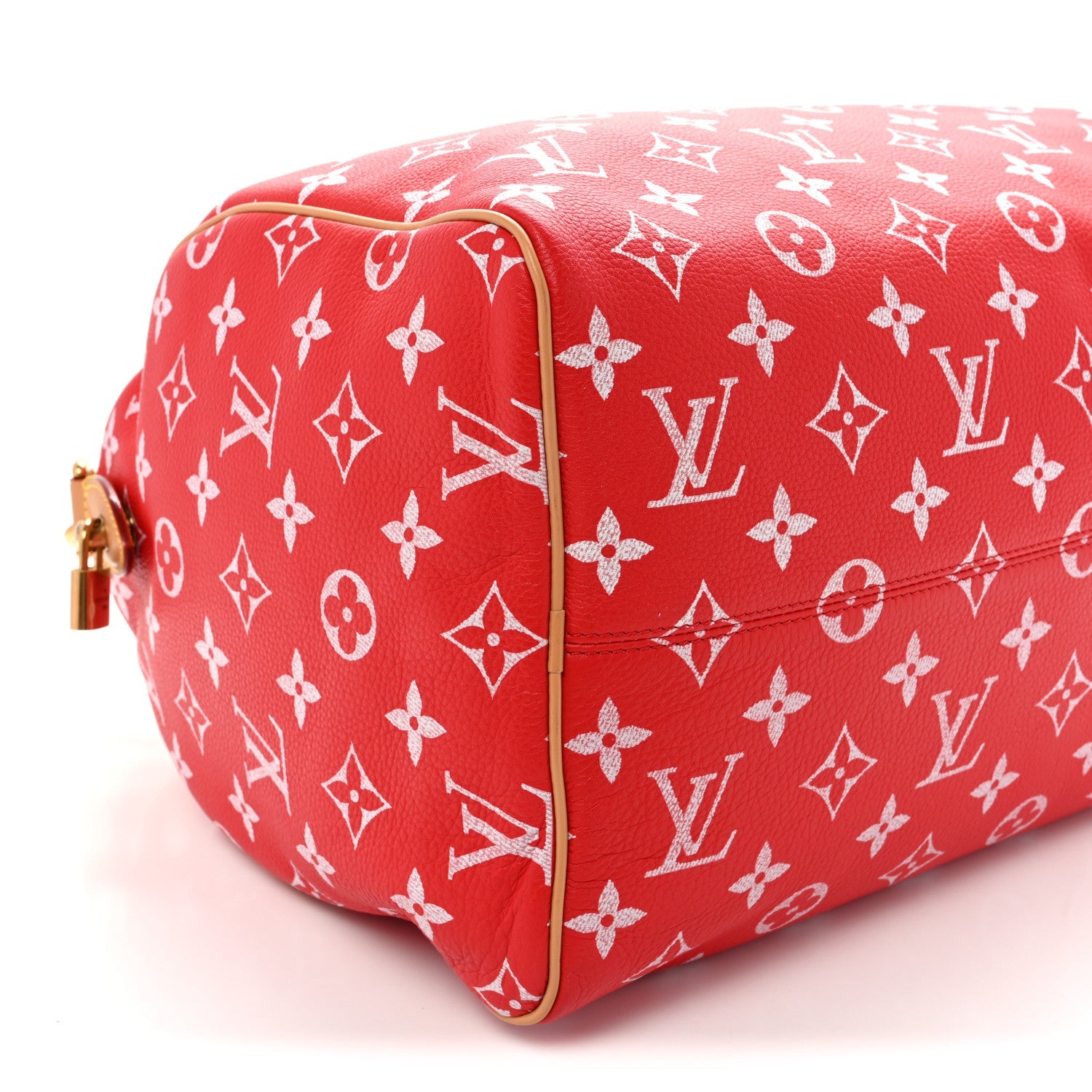 Louis Vuitton Calfskin Monogram Speedy P9 Bandouliere 40 Red