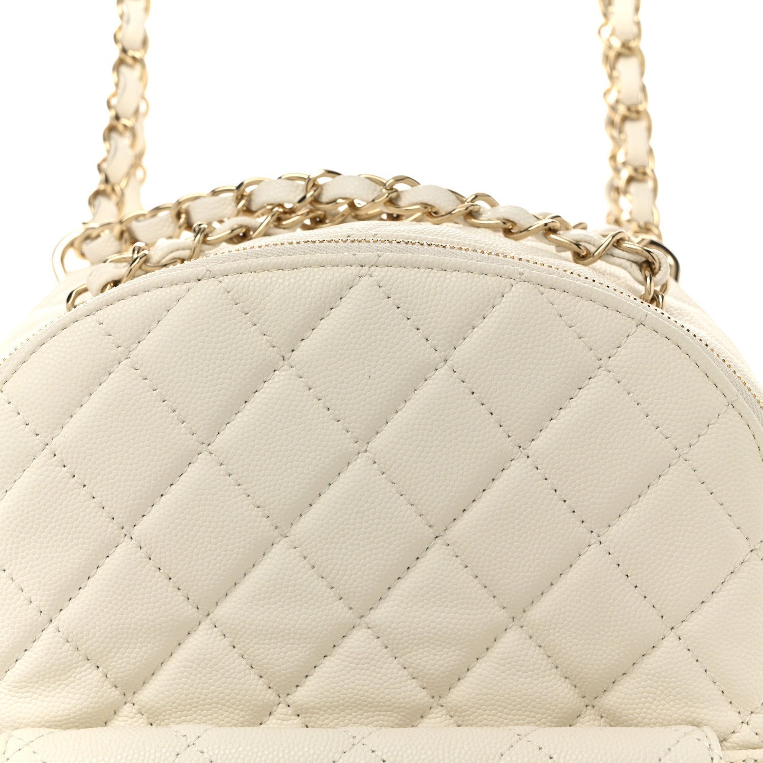 Chanel Caviar Quilted Small CC Day Backpack White