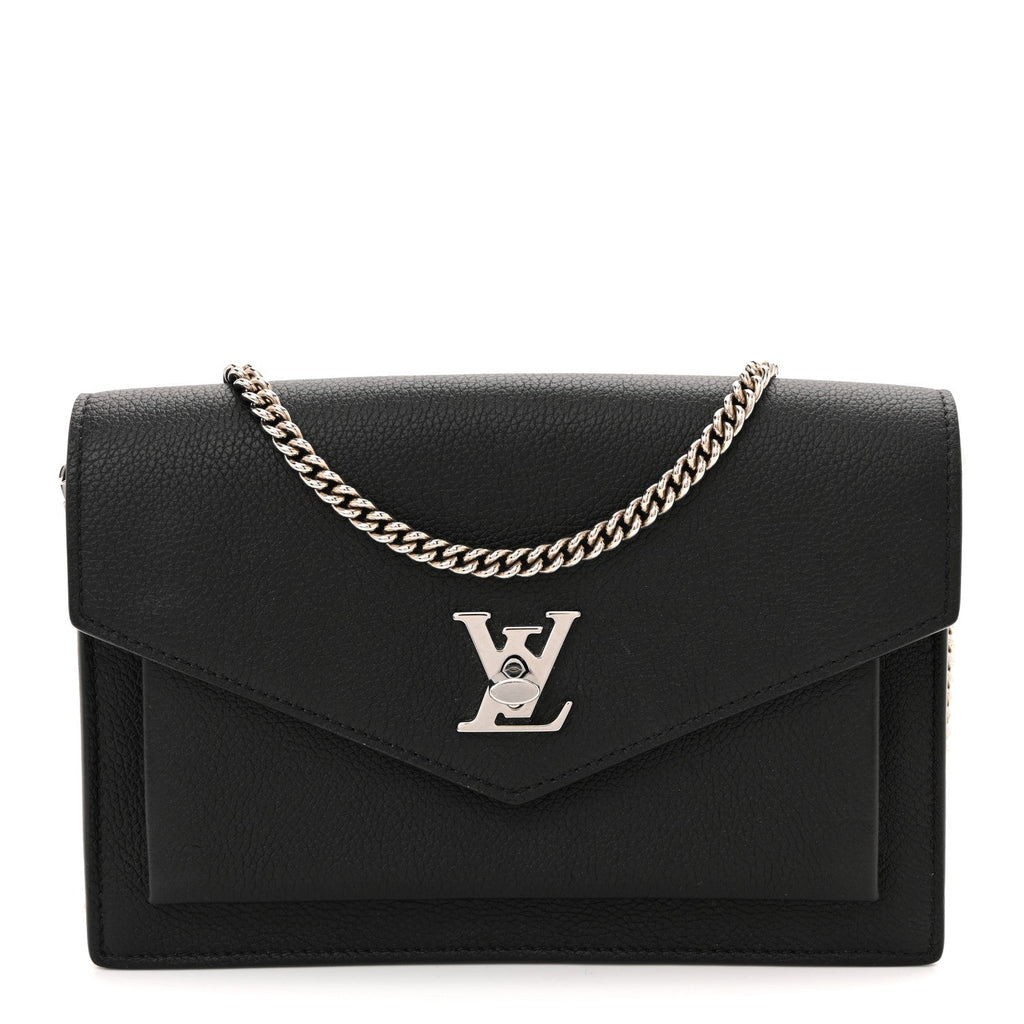Louis Vuitton Soft Calfskin My Lockme Chain Pochette Black