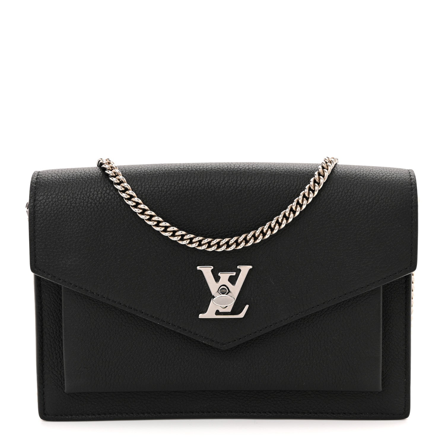 Louis Vuitton Soft Calfskin My Lockme Chain Pochette Black