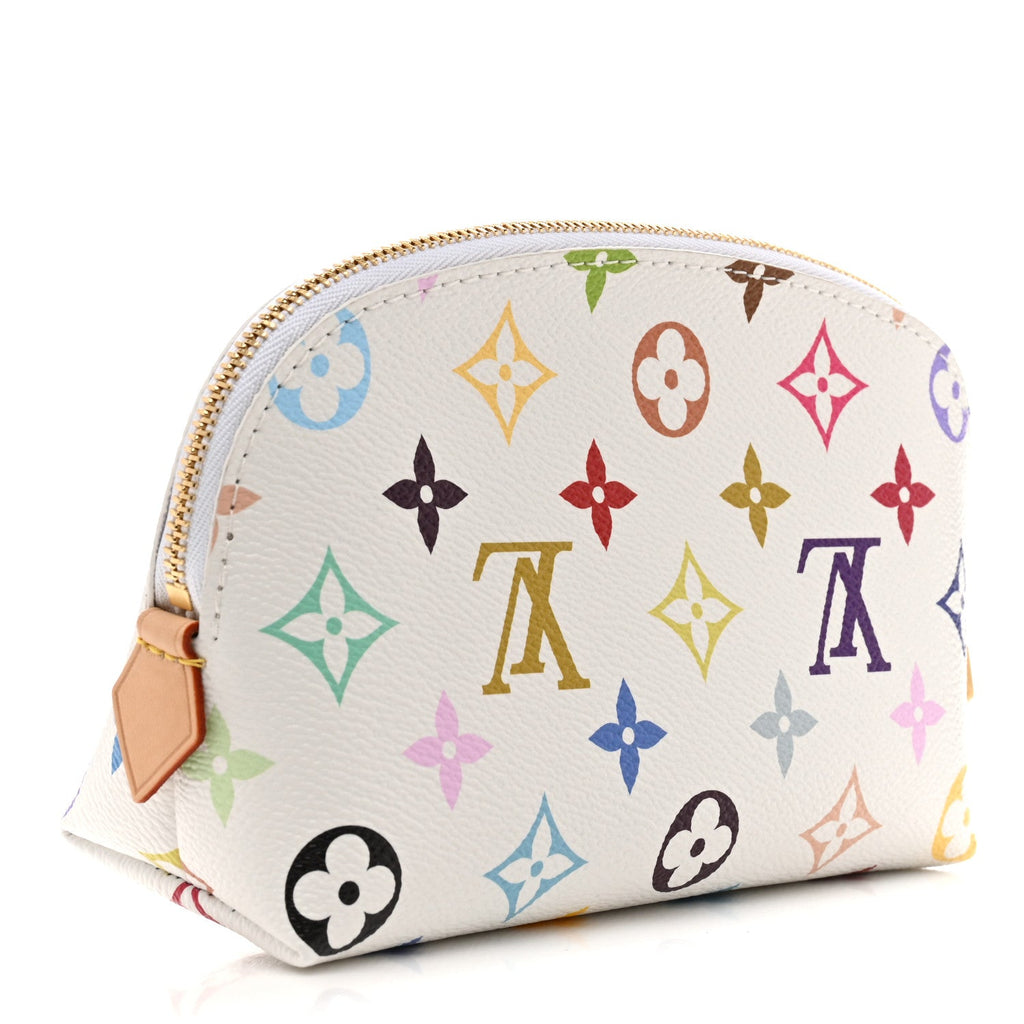 Louis Vuitton LV x TM Monogram Multicolor Cosmetic Pouch PM White
