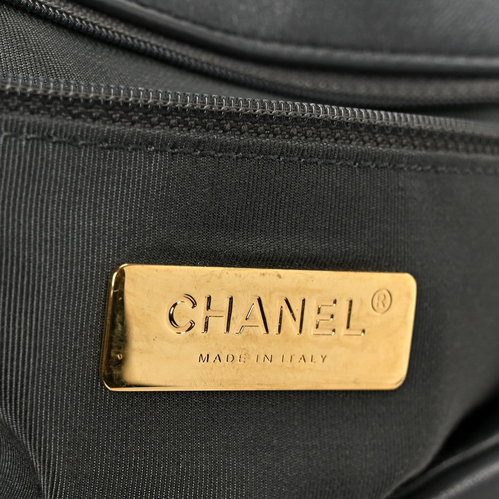 Chanel Lambskin Quilted Medium Chanel 19 Flap Dark Grey
