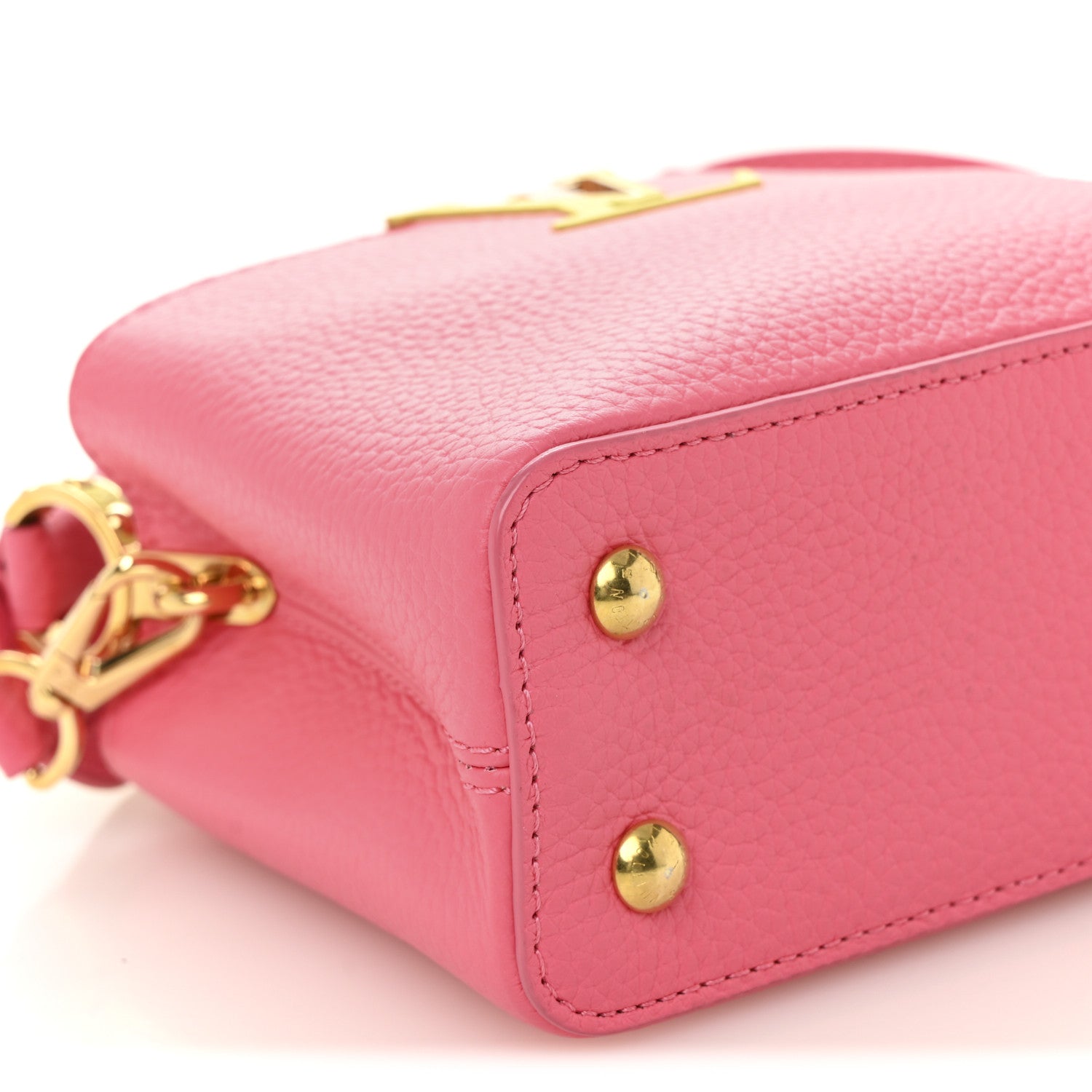 Louis Vuitton Taurillon Capucines Mini Dragon Fruit Pink Cedrat
