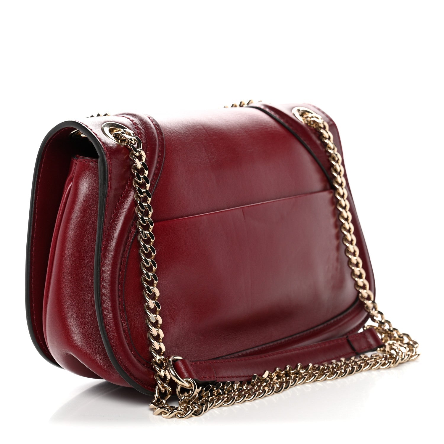 Gucci Calfskin Blondie Medium Shoulder Bag Dark Red