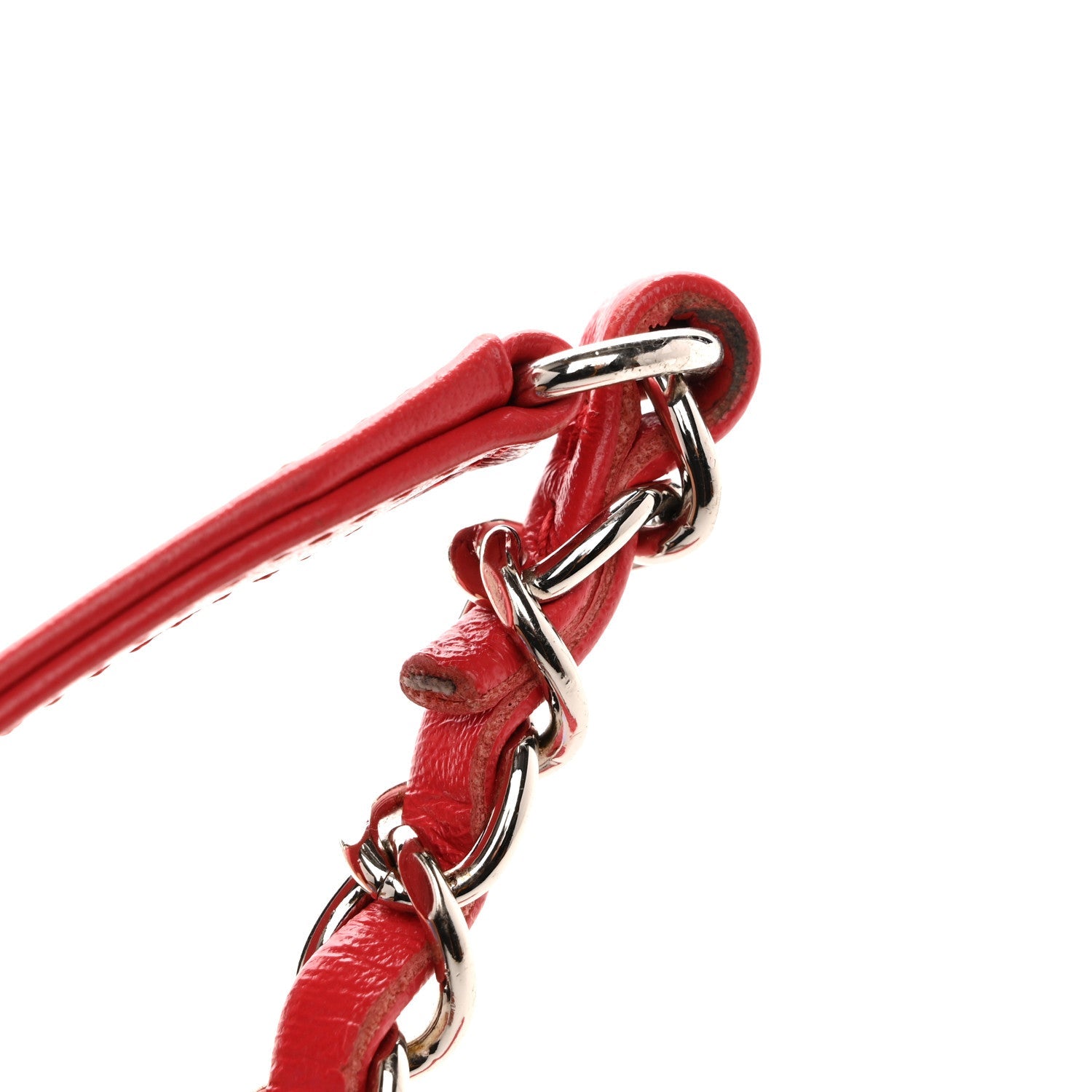 Chanel Aged Calfskin Quilted Top Handle Camera Case Red