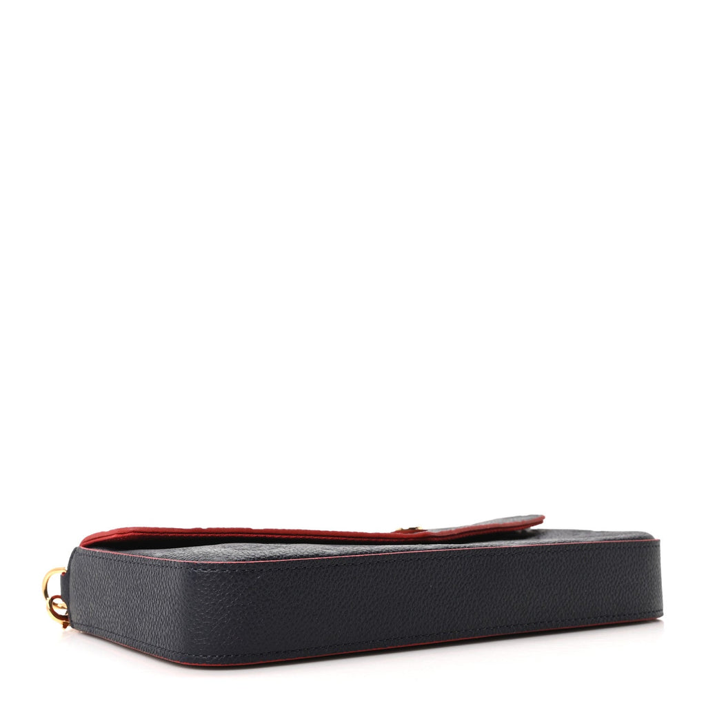 Louis Vuitton Empreinte Pochette Felicie Chain Wallet Marine Rouge