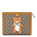Gucci X KAI GG Supreme Monogram Toiletry Case Beige Vintage Sun Oil