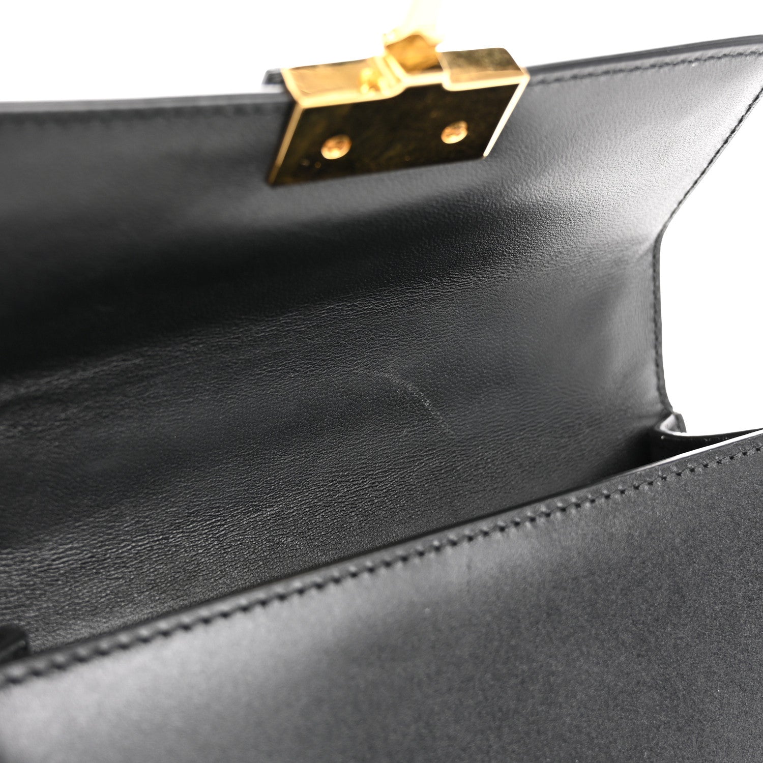 Christian Dior Smooth Calfskin Micro 30 Montaigne Flap Bag Black