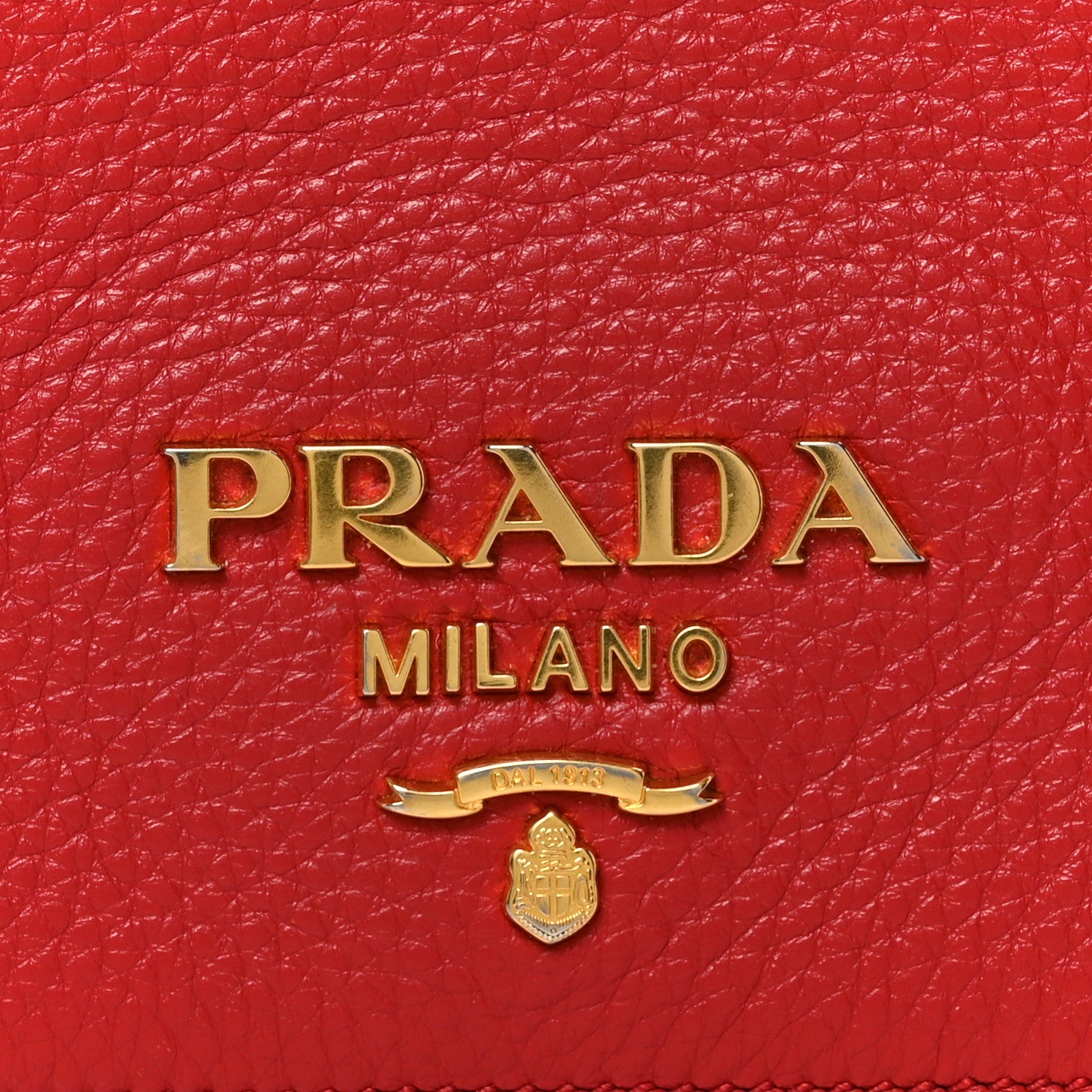 Prada Vitello Daino Flap Crossbody Rosso