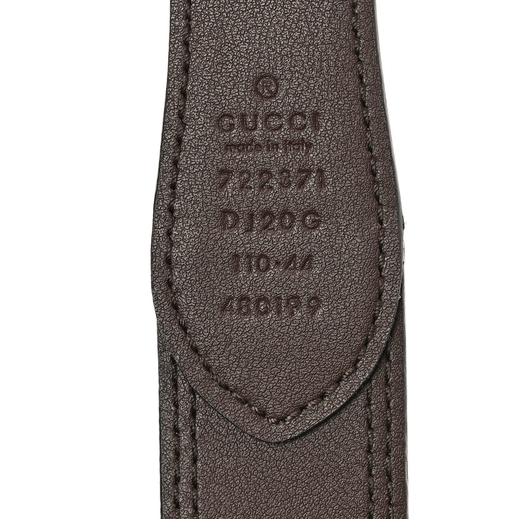 Gucci Textured Dollar Calfskin Belt 110 44 New Acero