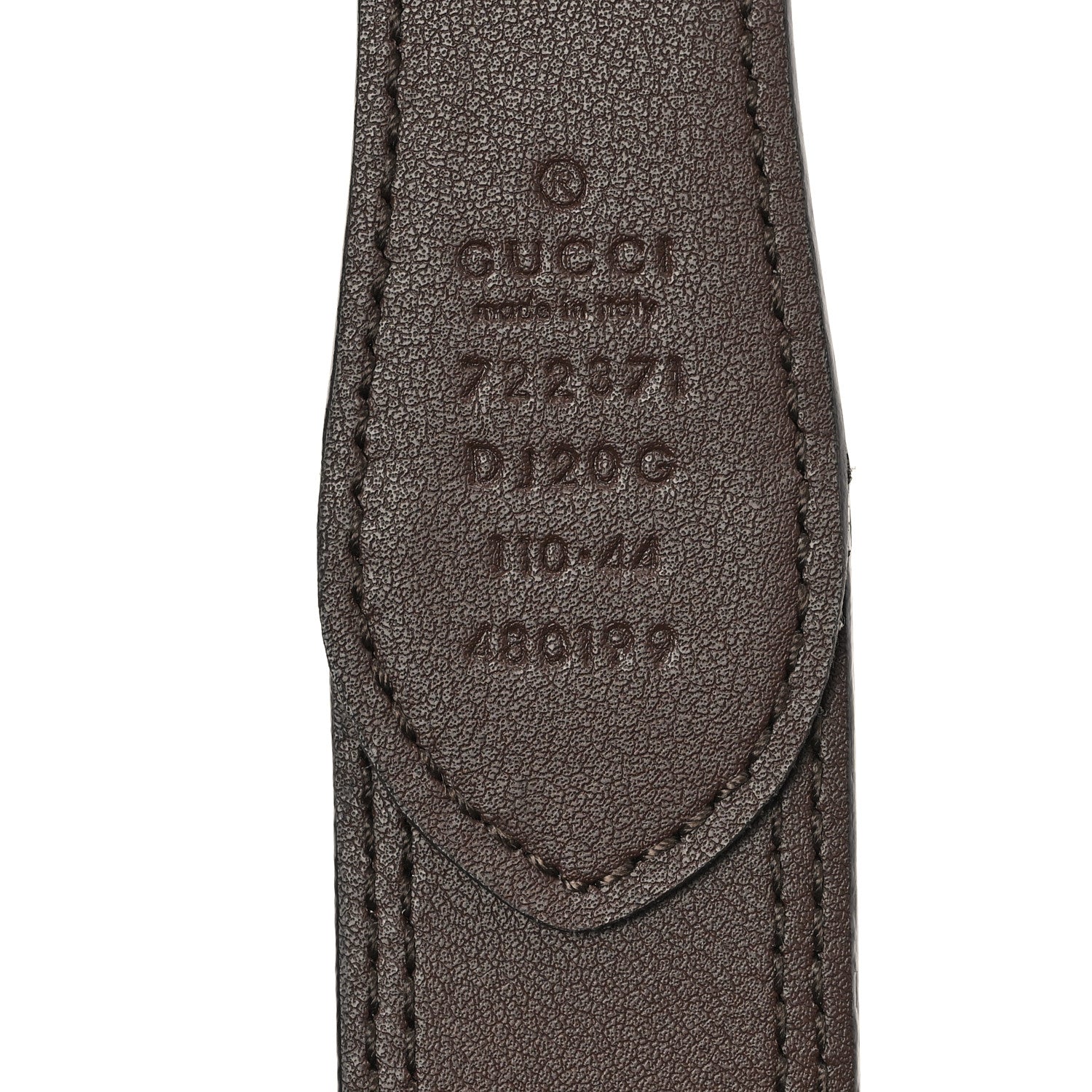 Gucci Textured Dollar Calfskin Belt 110 44 New Acero