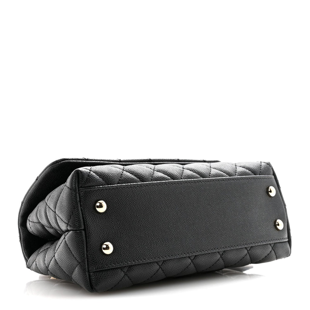 Chanel Caviar Quilted Mini Coco Handle Flap Black